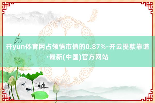 开yun体育网占领悟市值的0.87%-开云提款靠谱·最新(中国)官方网站